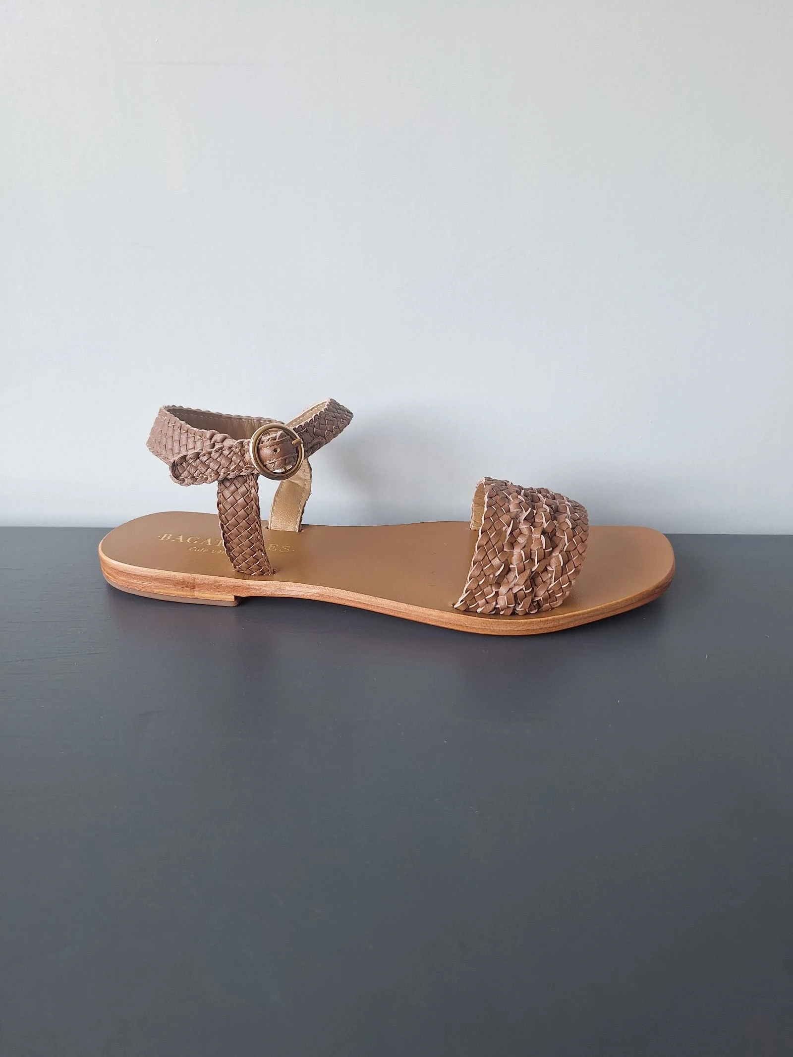 Les Bagatelles brown braided leather sandals 40 – photo 3